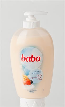 Folyékony szappan, 0,25 l, BABA, tej és gyümölcs (KHT452)