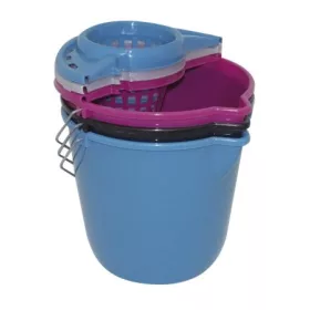 Felmosóvödör csavarókosárral, kerek, 12 l (KHT475)