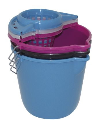 Felmosóvödör csavarókosárral, kerek, 12 l (KHT475)