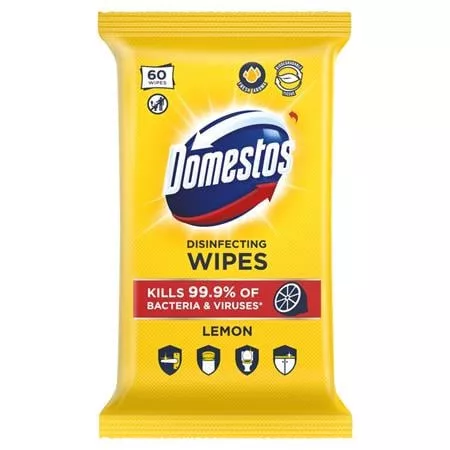 Nedves törlőkendő, 60 db, DOMESTOS citrus (KHT477)
