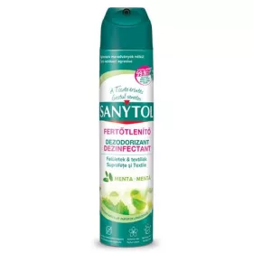   Légfrissítő, fertőtlenítő, 300 ml, SANYTOL, menta (KHT617)