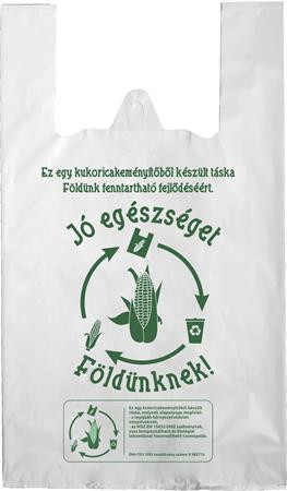 Ingvállas tasak, lebomló, 24x45x0,15 cm Jó egészséget Földünknek (KHT707)