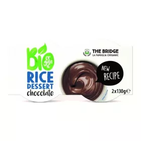   Növényi desszert, bio, 2x130 g, THE BRIDGE, rizs, csokis (KHT721H)