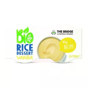  Növényi desszert, bio, 2x130 g, THE BRIDGE, rizs, vanília (KHT722H)