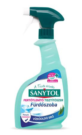 Fürdőszobai felülettisztító- és fertőtlenítő spray, 500 ml, SANYTOL (KHT743)