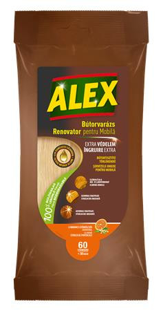 Nedves törlőkendő bútorokhoz, ALEX, 30 db (KHT756)