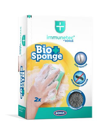 Mosogatószivacs, 2 db, BONUS Bioactive Sponge Immunetec (KHT775)