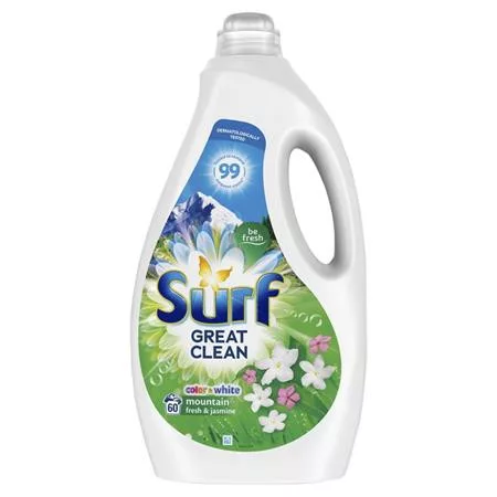 Mosógél, 60 mosáshoz, 3 l, SURF Mountain Fresh & Jasmine (KHT833)