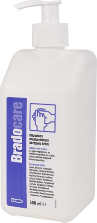 Kézápoló krém, munkavédelmi, glicerines, pumpás, 500 ml, BRADOCARE (KHT858)