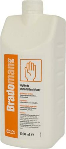 Kézfertőtlenítő szer, higiénés, 1 l, BRADOMAN Soft (KHT873)