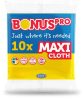 Törlőkendő, univerzális, 10 db, BONUS MAXI, sárga (KHT895)