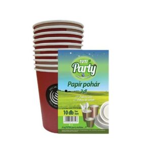 Papírpohár, 3 dl, 10 db, TUTI Party (KHT960)