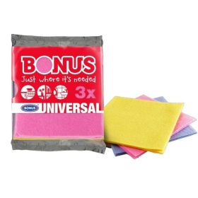 Törlőkendő, univerzális, 3 db BONUS Universal (KHT989)