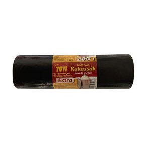   Szemeteszsák, extra erős, 200 l, 10 db, 95x120 cm, 32 &mikro;, TUTI Extra, fekete (KHT991)