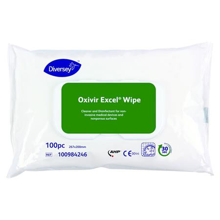Tisztító- és fertőtlenítő kendő, 100 db, OXIVIR (KHT995)