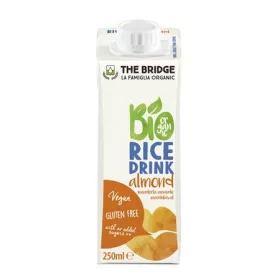   Növényi ital, bio, dobozos, 0,25 l, THE BRIDGE, rizs, mandulás (KHTEJBRM25)