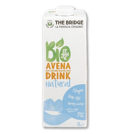 Növényi ital, bio, dobozos, 1 l, THE BRIDGE, zab (KHTEJBZ)