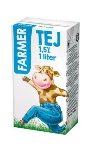Tartós tej, dobozos, 1,5 százalék , 1 l, FARMER (KHTEJFARMER15)