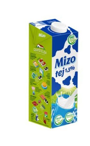 Tartós tej, visszazárható dobozban, 1,5 százalék , 1 l, MIZO (KHTEJMIZO15)