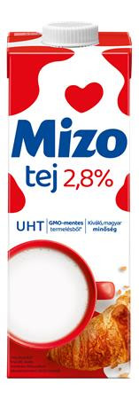 Tartós tej, visszazárható dobozban, 2,8 százalék , 1 l, MIZO (KHTEJMIZO28)