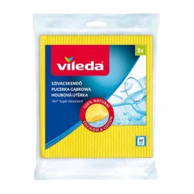 Szivacskendő, 3 db, VILEDA, sárga (KHTV58)