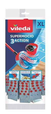Gyorsfelmosó fej, mikroszálas, VILEDA Supermocio 3Action, kék (KHTV62)