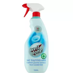   WC tisztító hab, fertőtlenítő, 750 ml, szórófejes, WELL DONE (KHTWD20)