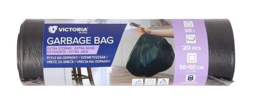Szemeteszsák, extra erős, 30 l, 20 db, 50x60 cm, VICTORIA FACILITY (KHVF30E)