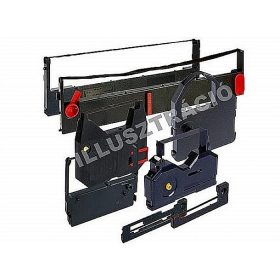   Festékszalag 13 mm-es két orsós írógéphez, VICTORIA TECHNOLOGY GR 1, fekete-piros (KV001PF)