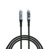 USB kábel, USB-C - USB-C, 1,2 m, 100W, teljesítménykijelzővel, VERBATIM (KV31848)