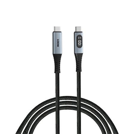USB kábel, USB-C - USB-C, 1,2 m, 100W, teljesítménykijelzővel, VERBATIM (KV31848)