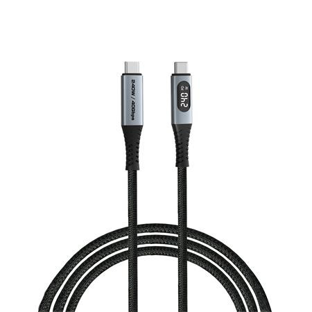 USB kábel, USB-C - USB-C, 1,2 m, 240W, teljesítménykijelzővel, VERBATIM (KV31849)