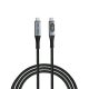 USB kábel, USB-C - USB-C, 1,2 m, 240W, teljesítménykijelzővel, VERBATIM (KV31849)