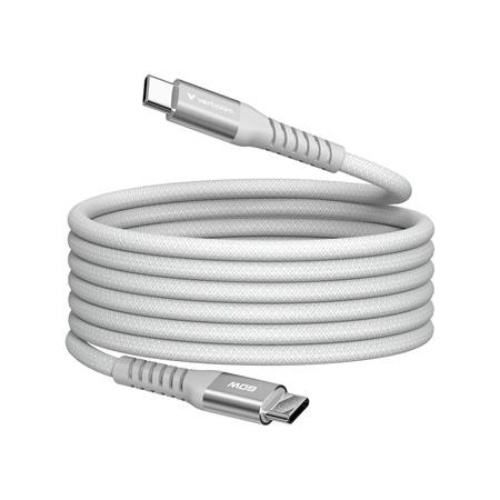 USB kábel, USB-C - USB-C, 1,2 m, 60W, mágneses, VERBATIM, szürke (KV31850)