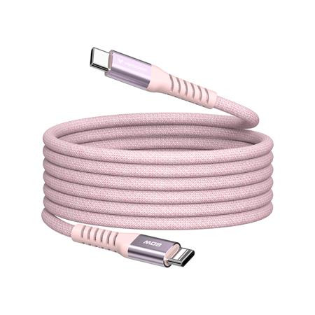 USB kábel, USB-C - USB-C, 1,2 m, 60W, mágneses, VERBATIM, rózsaszín (KV31853)