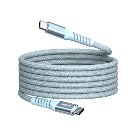 USB kábel, USB-C - USB-C, 1,2 m, 100W, mágneses, VERBATIM, kék (KV31856)