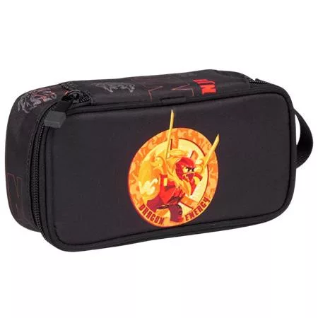 Tolltartó, szögletes, cipzáras, LEGO Ninjago Dragon Energy, fekete-mintás (L100522502)