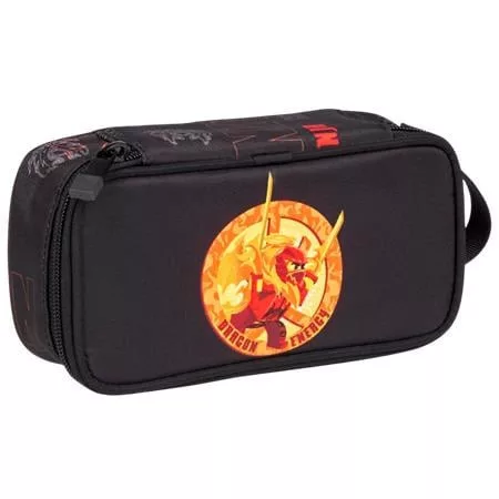 Tolltartó, szögletes, cipzáras, LEGO Ninjago Dragon Energy, fekete-mintás (L100522502)