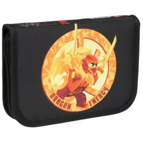   Tolltartó, klapnis, cipzáras, töltött, LEGO Ninjago Dragon Energy, fekete-mintás (L200852502)