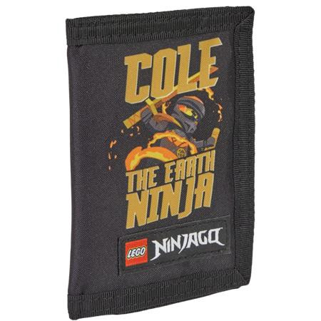 Pénztárca, tépőzáras, LEGO Ninjago Cole, fekete-mintás (L202882513)