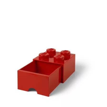 Tárolódoboz, fiókos, LEGO Brick, piros (L40051730)