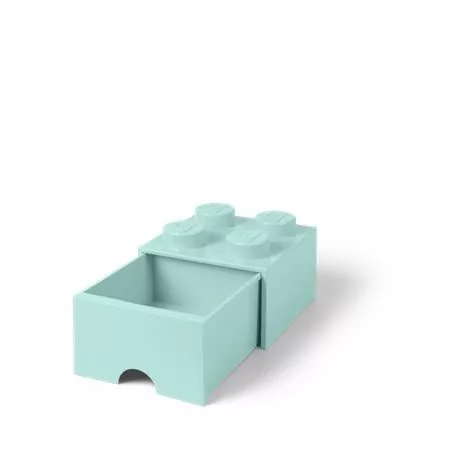 Tárolódoboz, fiókos, LEGO Brick, vízkék (L40051742)