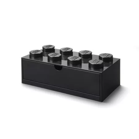 Tárolódoboz íróasztalra, fiókos, LEGO Brick 4x2, fekete (L40211733)