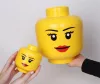 Tárolódoboz, fej, nagy, LEGO, Girl (L40321725)