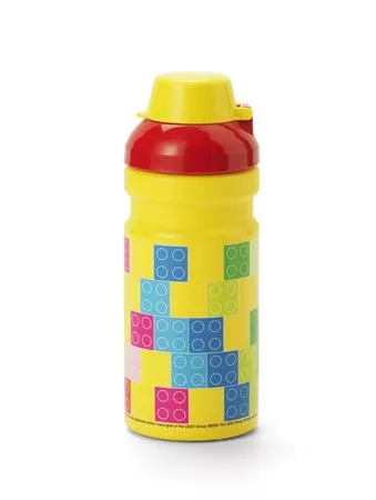 Kulacs, 390 ml, LEGO Brick, sárga-piros-mintás (L40560801)
