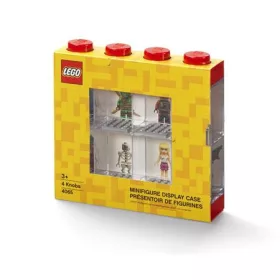   Gyűjtődoboz, minifiguráknak, 8 rekesz, LEGO, piros (L40650001)