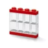Gyűjtődoboz, minifiguráknak, 8 rekesz, LEGO, piros (L40650001)