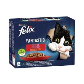   Macskaeledel, 12x85 g, FELIX Fantastic, házias válogatás (LAE002)