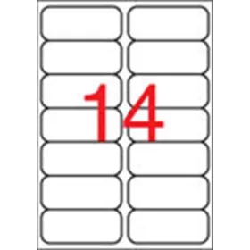   Etikett, 99,1x38,1 mm, poliészter, kerekített sarkú, APLI, átlátszó, 140 etikett/csomag (LCA10052)