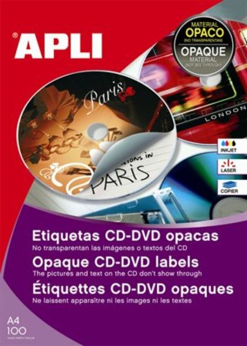Etikett, CD/DVD, A4, fedőetikett, APLI (LCA10166)